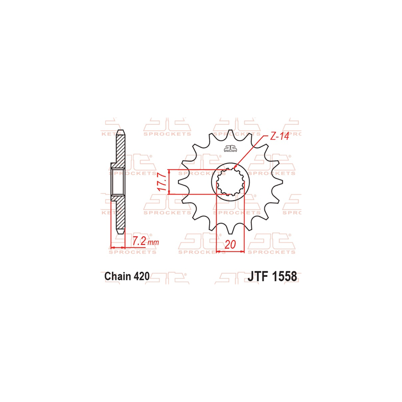 YAMAHA YZ 65 2018-2026 napęd SUPERSPROX łańcuch DID420D czyścik szczotka-108162