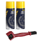 ZESTAW DO ŁAŃCUCHA: MANNOL 7904 CHAIN CLEANER CZYŚCIK (2SZT) + SZCZOTKA DO ŁAŃCUCHA-108272