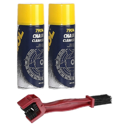 ZESTAW DO ŁAŃCUCHA: MANNOL 7904 CHAIN CLEANER CZYŚCIK (2SZT) + SZCZOTKA DO ŁAŃCUCHA-108272