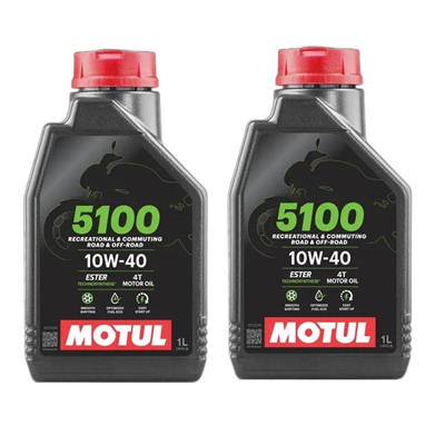 MOTUL 5100 10W40 MA2 4T 1L olej silnikowy półsyntetyczny 2 SZTUKI-108264