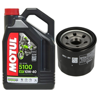 Olej MOTUL 5100 4T 10W40 4L + filtr oleju M.LINE 16510-06B00 (HF138)