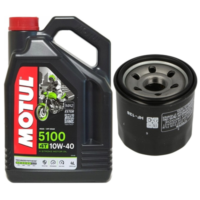 Olej MOTUL 5100 4T 10W40 4L + filtr oleju M.LINE 16510-06B00 (HF138)-53748