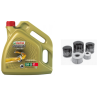 Olej CASTROL POWER1 RACING 4T 10W50 4L + filtr oleju M.LINE 16097-1068/1070 (HF204)-15945