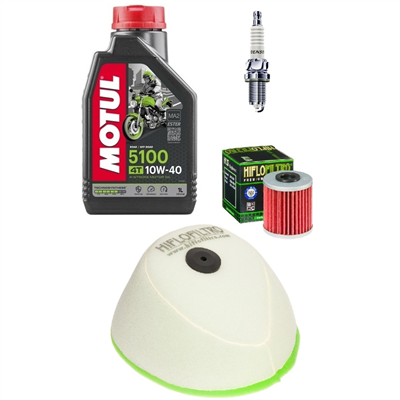 KAWASAKI KX-F KX 250 F 4T 2009-2010 olej+filtry+świeca-103713