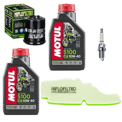 APRILIA 125 SR MOTARD 4T 12-16 olej+filtry+świeca-103775