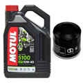 Olej MOTUL 5100 4T 10W40 4L + filtr oleju MIW (MEIWA) H1015 (HF204)-53800