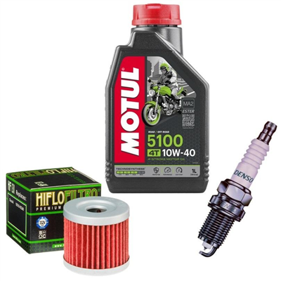 SUZUKI DR 125 S 1980-1985 SM 2007-2009 olej + filtr HF131 + świeca X24ESR-U-54079