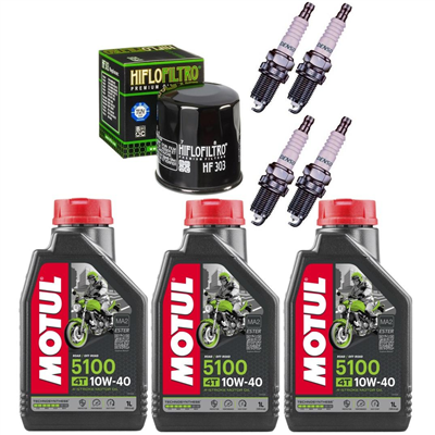 YAMAHA FZ6 600 FAZER 04-06 olej + filtr HF303 + świece-54258