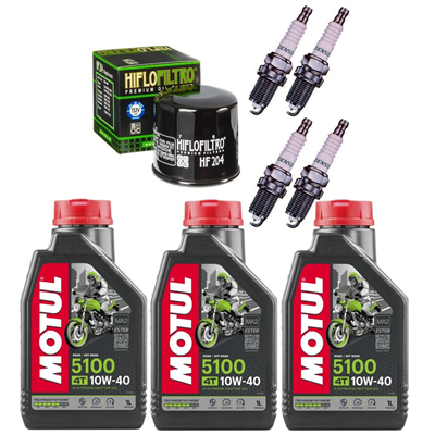 YAMAHA FZ6 600 FAZER 07-10 olej + filtr HF204 + świece-54265