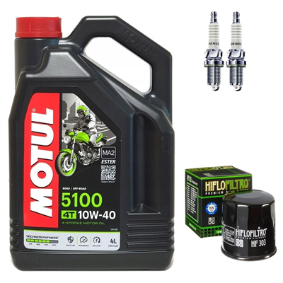 HONDA CBF 500 2004-2008 ABS (PC39) olej + filtr HF303 + świece-104003