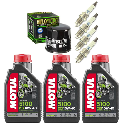 HONDA CBR 1000 RR FIRE-BLADE 2008-2015 olej + filtr HF204 + świece-55181