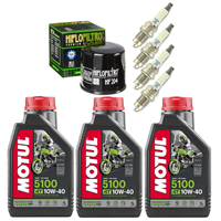 HONDA CBR 600 RR (PC37) 2005-2006 olej + filtr HF204 + świece-55182