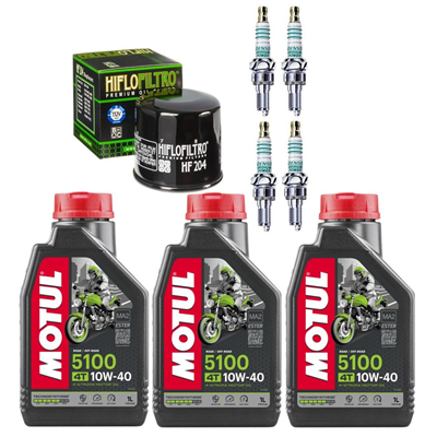 HONDA CBR 600 RR (PC37) 2003-2004 olej + filtr HF204 + świece-55183