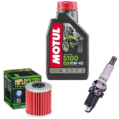 KAWASAKI KX-F KX 250 F 2009-2010 olej + filtr HF207 + świeca-55228