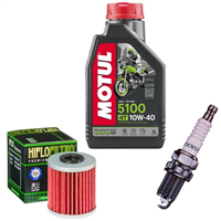 KAWASAKI KX-F KX 250 F 4T 2011-2019 olej + filtr HF207 + świeca-55229