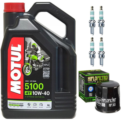 KAWASAKI ZX 1000 ZX-10R NINJA 2006-2013 olej + filtr HF303 + świece-55268