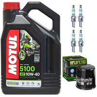KAWASAKI Z1000 ZR 1000 SE / SX 2007-2015 olej + filtr HF303 + świece-55267