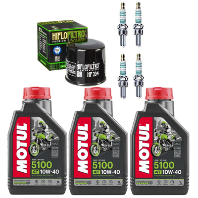 KAWASAKI ZX 1200 ZX-12R NINJA 2002-2005 olej + filtr HF204 + świece-55273