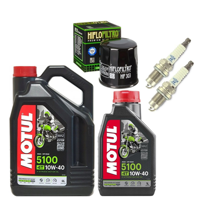 KAWASAKI VN 1700 VULCAN 2009-2017 olej + filtr HF303 + świece-100589