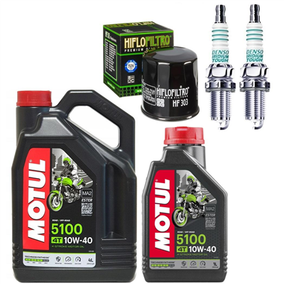 KAWASAKI VN 2000 VULCAN 2006-2010 olej + filtr HF303 + świece-55286