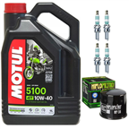SUZUKI GSR 750 L 2011-2014 olej + filtr HF138 + świece