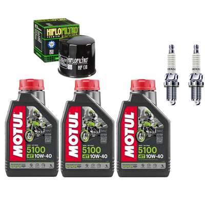 SUZUKI DL 1000 V-STROM 2002-2012 olej + filtr HF138 + świece-104005