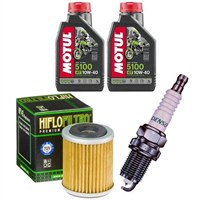 YAMAHA YZ-F YZ 400 1997-2000 YZ 426 F 1998-2002 olej + filtr HF142 + świeca