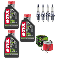 KAWASAKI GPZ 900 R NINJA (ZX900A) 1984-1996 olej + filtr HF401 + świece-104006