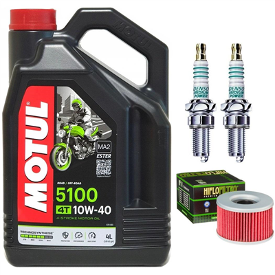 HONDA CX 650 TC-D TURBO (RC16) 1982-1986 olej + filtr HF111 + świece-55445