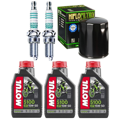 HARLEY DAVIDSON XR 1200 SPORTSTER 2008-2012 olej + filtr HF170B + świece-55688