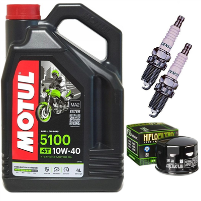 APRILIA SL 750 SHIVER ABS 2007-2014 olej + filtr HF565 + świece-55596