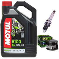 KYMCO MXU 500 QUAD 2006-2012 olej + filtr HF147 + świeca-55604