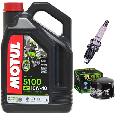 KYMCO MXU 500 QUAD 2006-2012 olej + filtr HF147 + świeca-55604