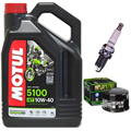 KYMCO MXU 500 QUAD 2006-2012 olej + filtr HF147 + świeca-55604