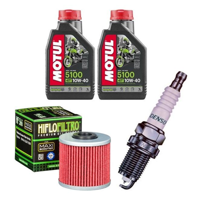 KYMCO PEOPLE GT 300 I 2010-2013 olej + filtr HF566 + świeca-55606