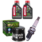 KAWASAKI KVF 360 PRAIRIE 2003-2014 olej + filtr HF204 + świeca