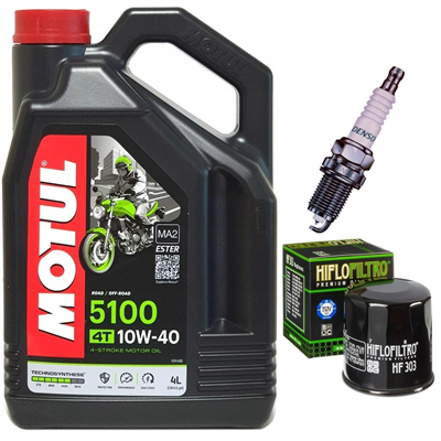 KAWASAKI KVF 400 PRAIRIE 1994-2002 olej + filtr HF303 + świeca-55629