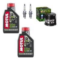KAWASAKI KVF 650 BRUTE FORCE 4X4 QUAD 2005-2017 olej + filtr HF204 + świece-104022