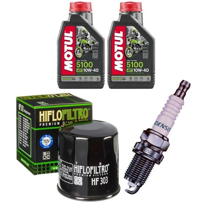 YAMAHA YFM 660 F GRIZZLY 2002-2006 olej + filtr HF303 + świeca-55643