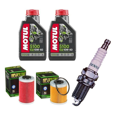 KTM 520 SX / MXC / EXC 1999-2002 olej + filtr HF155 HF157 + świeca-55648