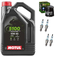 KAWASAKI ZX1000 ZX-10R NINJA 2014-2024 olej + filtr HF303 + świece-104812