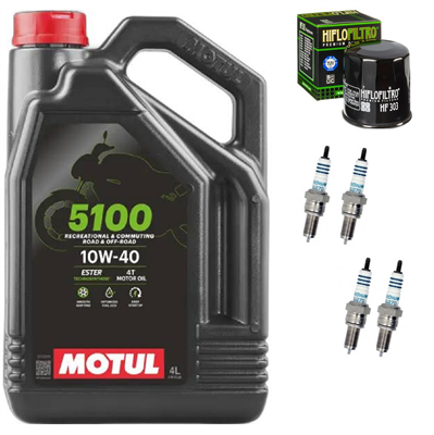 KAWASAKI ZX1000 ZX-10R NINJA 2014-2024 olej + filtr HF303 + świece-104812