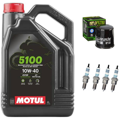 KAWASAKI Z1000 2014-2016 KAWASAKI Z1000 SE 2014 olej + filtr HF303 + świece-104811