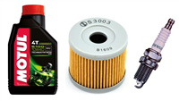 SUZUKI GN 125 1982-2000 olej + filtr HF131 + świeca X24ESR-U-20016