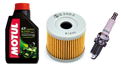 SUZUKI GN 125 1982-2000 olej + filtr HF131 + świeca X24ESR-U-20016