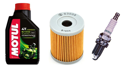 SUZUKI DR 125 SE / RAIDER 1986-2000 olej + filtr HF132 + świeca X24ESR-U-20022