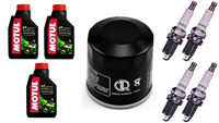 KAWASAKI ZX ZXR 400 L 1990-2002 olej + filtr HF303 + świece U27ETR-20059