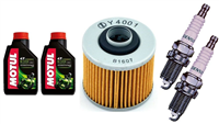 YAMAHA XVS 250 DRAG STAR 2000-2004 olej + filtr HF145 + świece U20FSR-U-20361