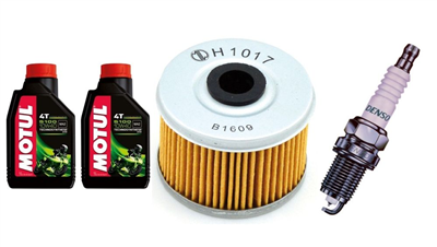 HONDA CBF 250 2002-2008 olej + filtr HF113 + świeca U24FER9-20383