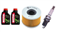 HONDA CB250 1975-1988 olej MOTUL 5100 10W40 + filtr HF111 + świeca W24ESR-U-20405